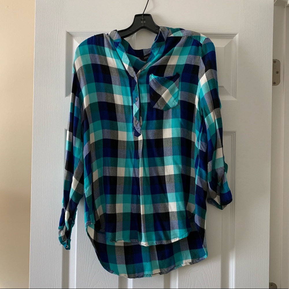 Flannel tunic.